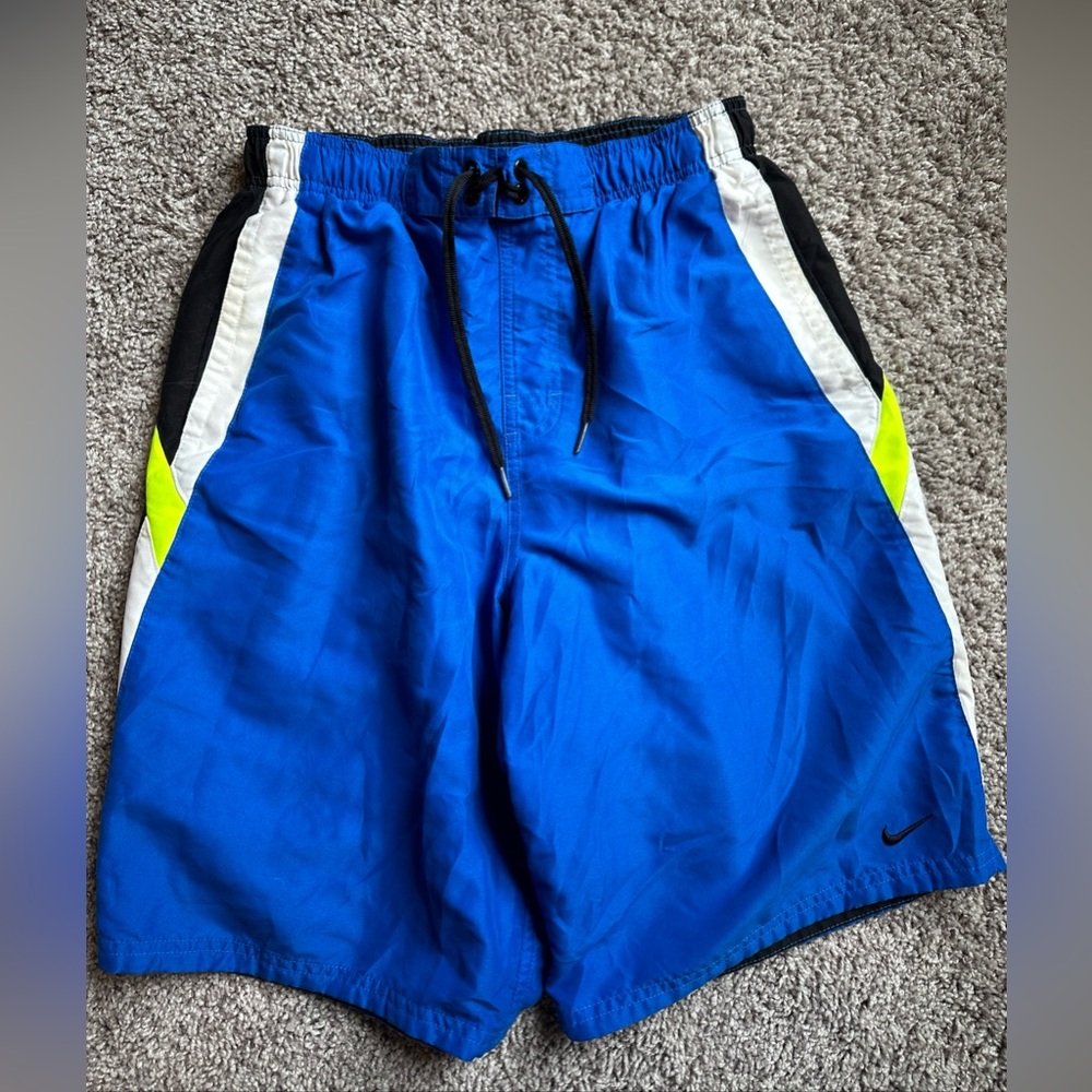 Men’s Nike Swimming Trunks Size M Color Royal Blue/colbolt/black/white